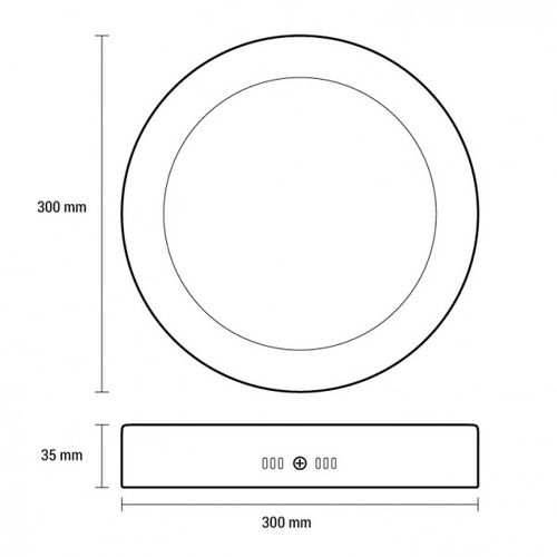 LED okrugla nadgradna panel svetiljka 24W 3000K dnevno svetlo 300mm LNP-O-24/WW slika 2