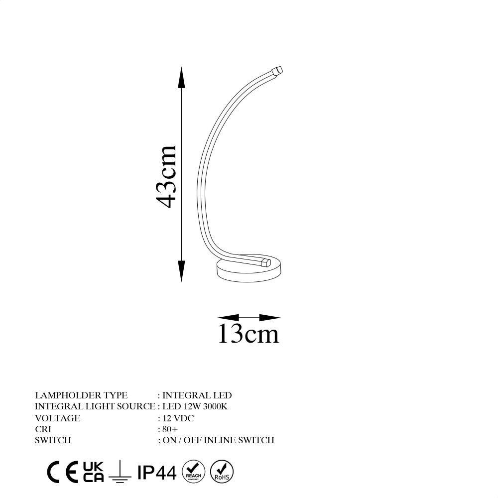 Bevel - 13322 Zlatna Stočna Lampa slika 11