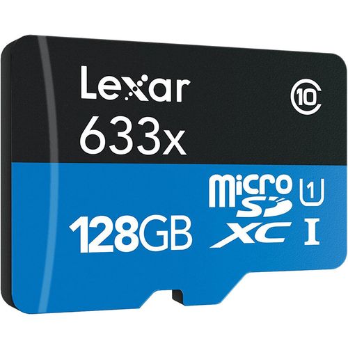 Lexar SD micro 128GB SDHC 633x UHS-I, 100MB/s read 45MB/s write C10 A1 V30 U3 slika 2