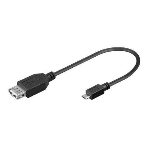 KABEL SBOX USB A F. -> Micro USB M. 0,1M slika 1