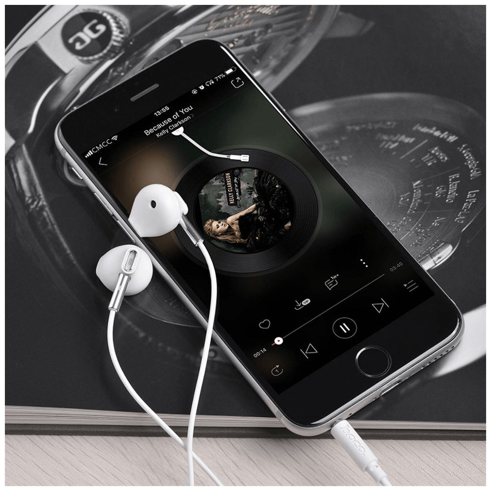hoco. Slušalice sa mikrofonom, 3.5 mm,dužina kabela 1.2 met,bijela - M57 Sky sound, White slika 4