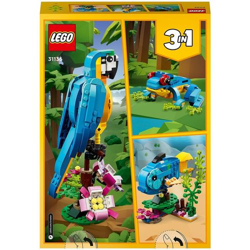 Playset Lego Creator 31136 Exotic parrot with frog and fish 3 u 1 253 Dijelovi slika 2