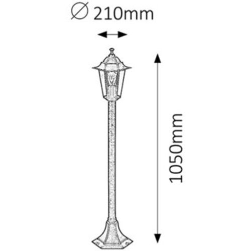 Rabalux Velence spoljna lampa 1m 60W staro zlato IP44 Spoljna rasveta slika 2