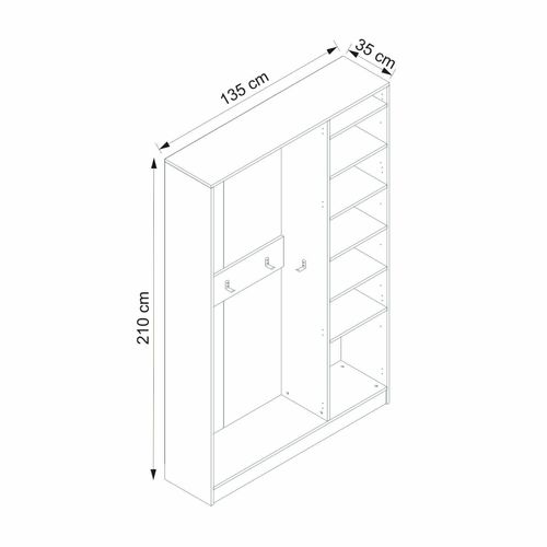 Noah - 8276 Walnut Hall Stand slika 8