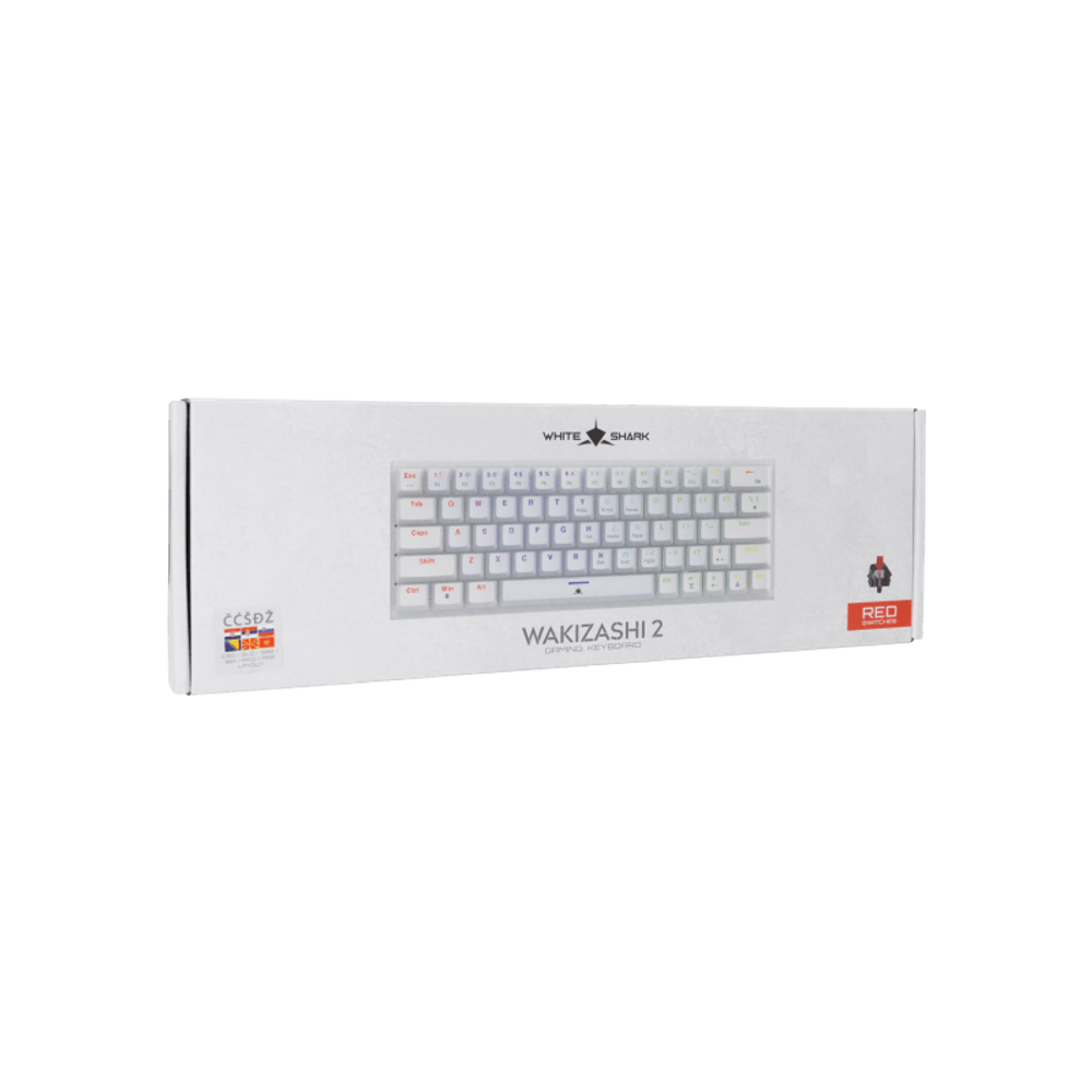 WHITE SHARK Tastatura GK-002212V2 WAKIZASHI-2 / HR, crveni prekidači slika 7