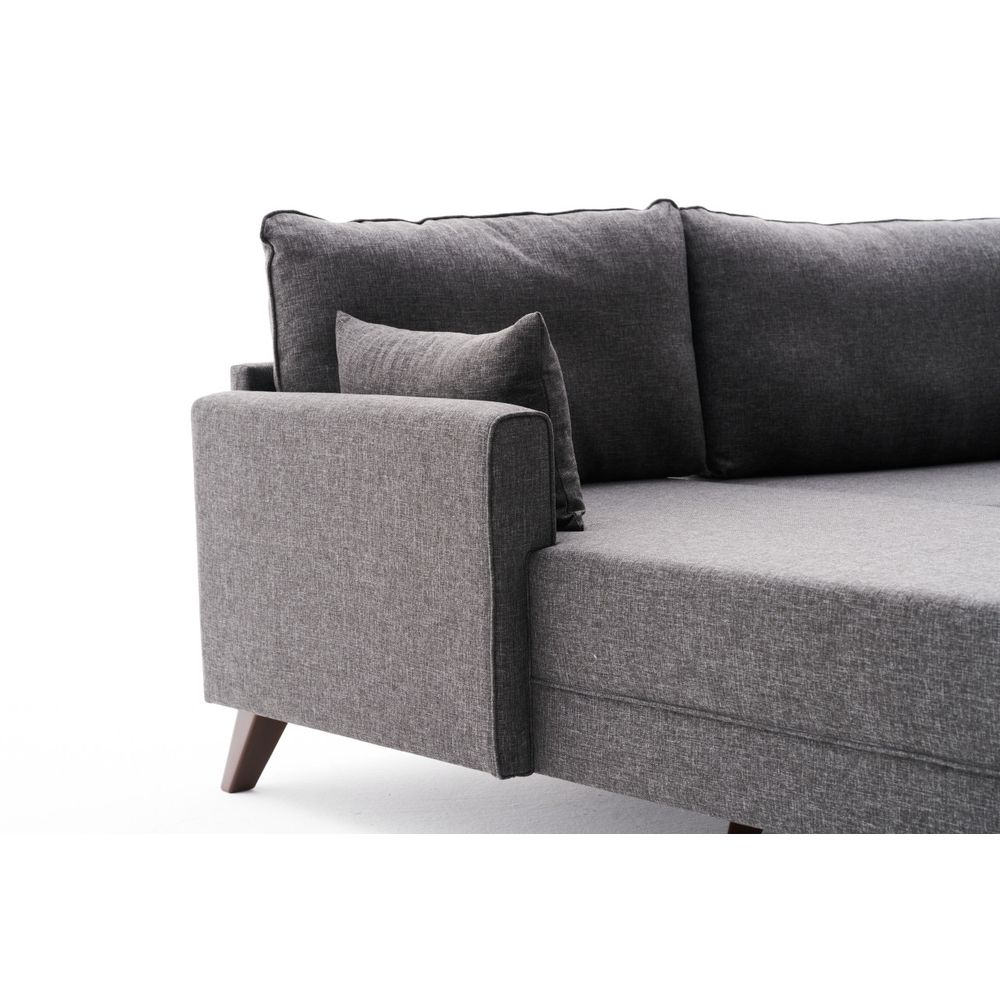 Bella - ugaona sofa, lijevi ugao - antracit boja slika 6