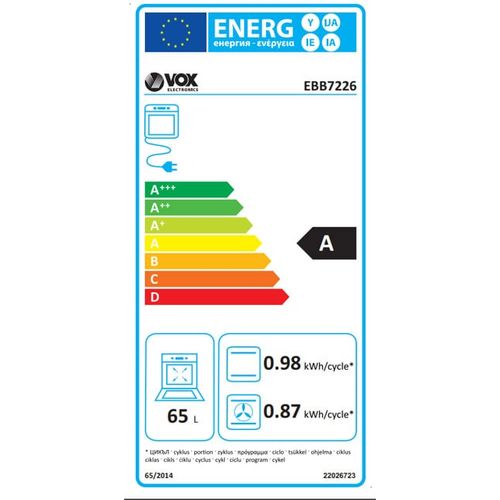 VOX EBB 7226 ugradbena pećnica slika 4