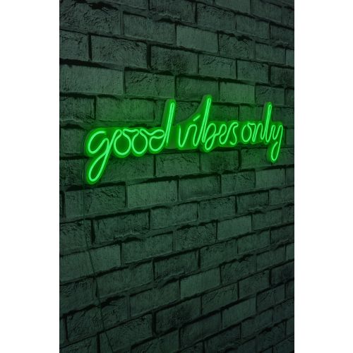 Wallity Ukrasna plastična LED rasvjeta, Good Vibes Only - Green slika 10