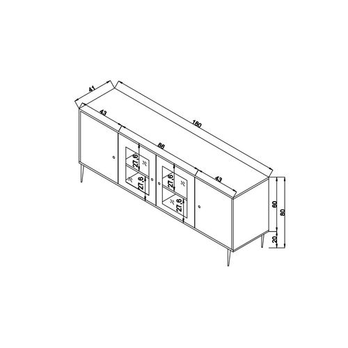 Konferencijski Sto Wire Oak slika 9