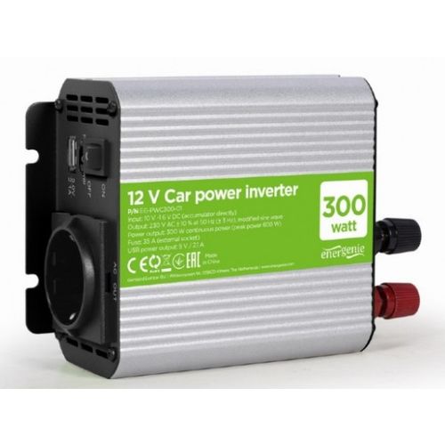 EG-PWC300-01 Gembird 12V Auto inverter DC/AC 300W+USB port slika 1