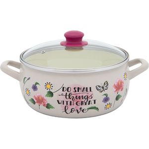 Metalac Šerpa Proljeće, plitka sa staklenim poklopcem 24 cm / 5 l