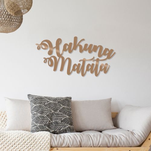 Wallity Metalna zidna dekoracija, Hakuna Matata - Copper slika 2