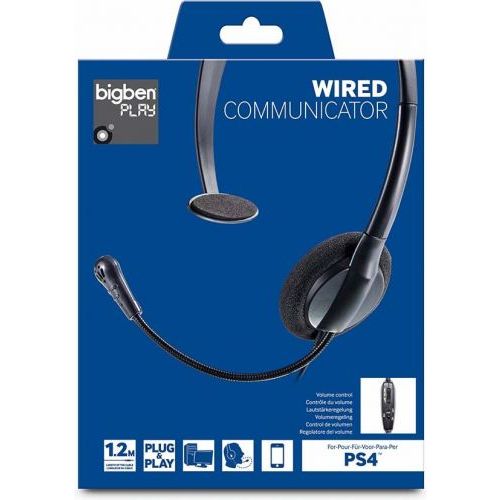 Bigben PS4 Communicator Headset crne 1.2m kabel slika 2