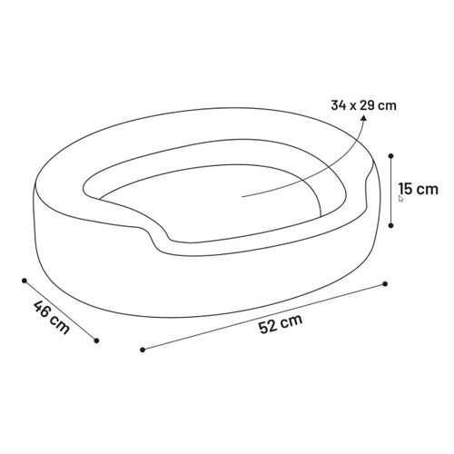 JASTUK CORVARA SVIJETLO PLAVI 52x46x15cm slika 2