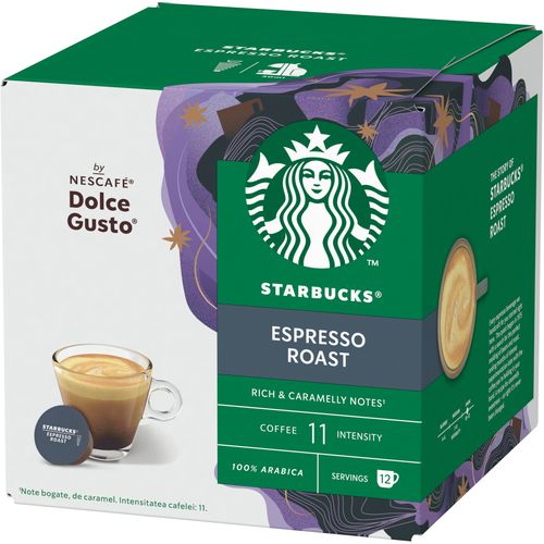 STARBUCKS Espresso Roast by NESCAFÉ® Dolce Gusto® Dark Roast, kapsule za kavu, (12 kapsula / 12 napitaka), kutija, 66 g slika 1
