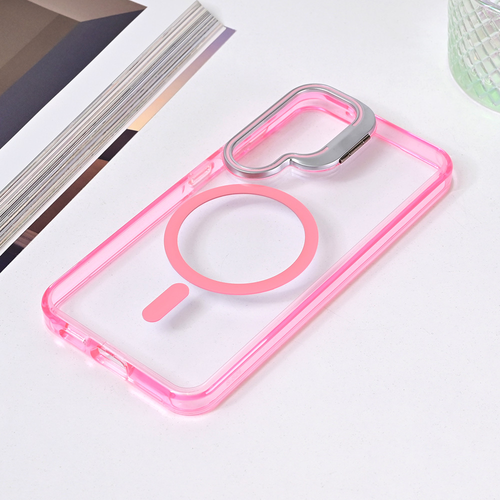 Torbica Magsafe transparent za Samsung S921B Galaxy S24 pink slika 1