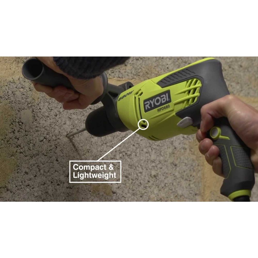 Ryobi - Električna bušilica - čekić 680 W RPD680-K slika 2