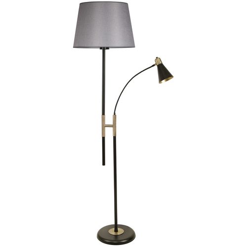 Forza Siyah Lambader Pramit Hasır Gri Abajurlu Grey Floor Lamp slika 2