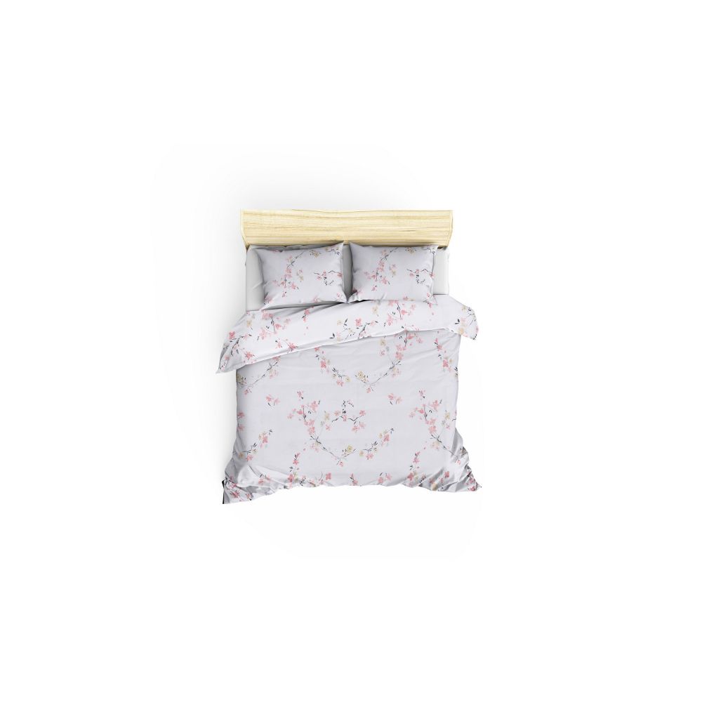 Ranforce King Posteljina Set (FR) Jasmine - Bijela i Losos slika 2