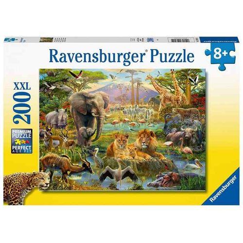 Ravensburger Puzzle afričke životinje u rijeci 200kom slika 1