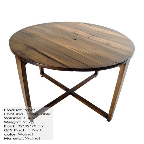 Ubatuba Small Walnut Dining Table slika 3