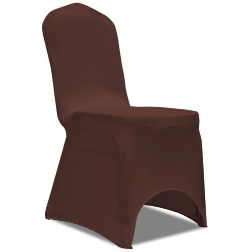 Rastezljive navlake za stolice 6 kom Smeđa boja slika 6