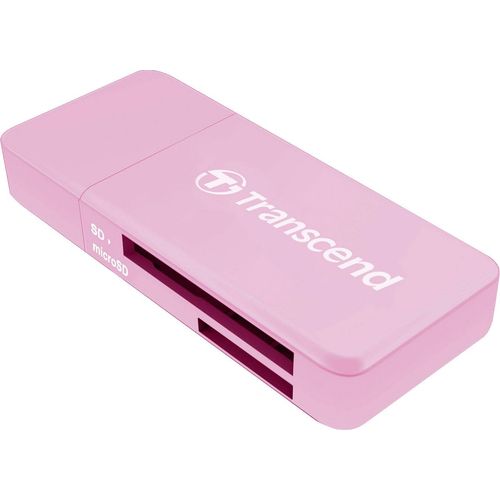 Transcend TS-RDF5R Card reader, Mini F5, USB3.0, SD/MicroSD SDHC/SDXC/UHS-I, Pink slika 1