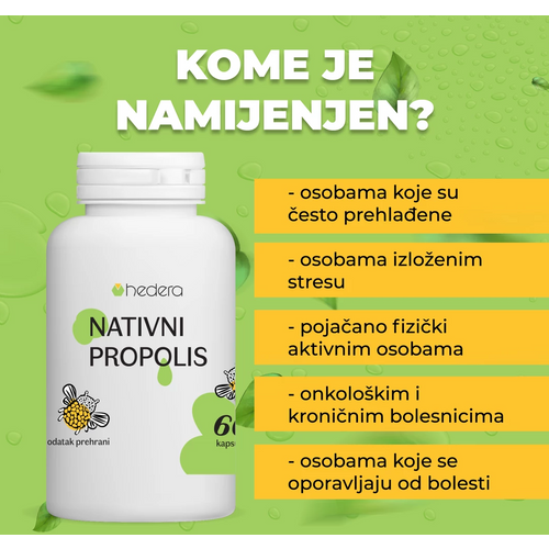 Hedera Nativni Propolis, 100% prirodno rješenje za jači imunitet, 60 kapsula slika 3