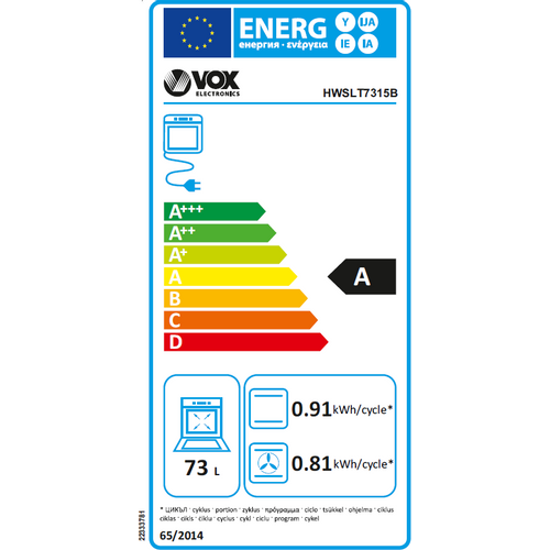 Vox HWSLT7315B Ugradna multifunkcionalna rerna slika 6