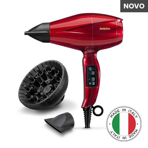 Babyliss 6740DE Fen za kosu Bellissimo 2400W Ionic sa difuzorom crveni slika 1