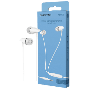 Borofone Slušalice sa mikrofonom, 3.5 mm,dužina kabela 1.2 met,bijela - BM25 Sound edge