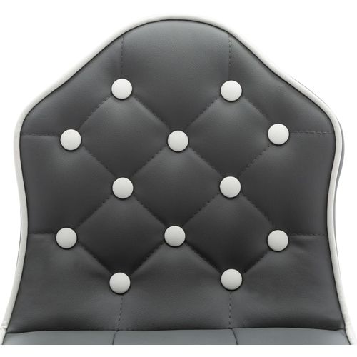 Barski stolci od umjetne kože 2 kom sivi slika 39