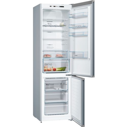 Bosch KGN39VLEB  Serie | 4 Samostojeći frižider sa zamrzivačem dole, No Frost, visina 203 cm, širina 60 cm, INOX, 366 L slika 2