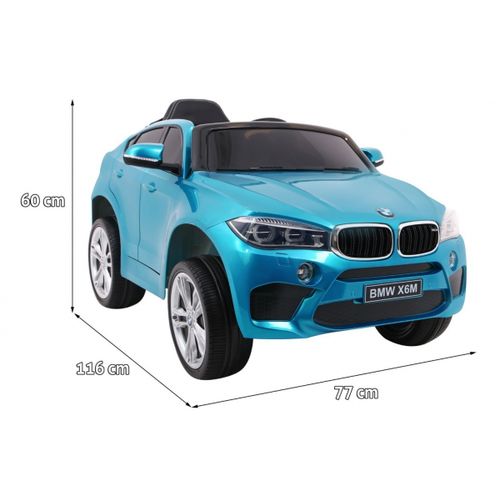 Licencirani auto na akumulator BMW  X6M - plavi/lakirani slika 2