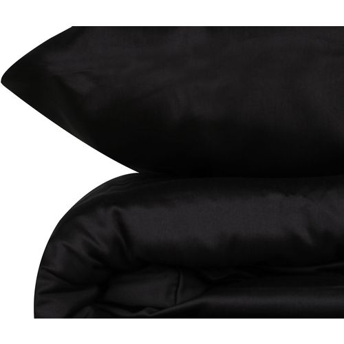 Elegant - Black Black Premium Satin Double Quilt Cover Set slika 4