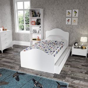 Woody Fashion Jednostruki krevet, Kanguru - White