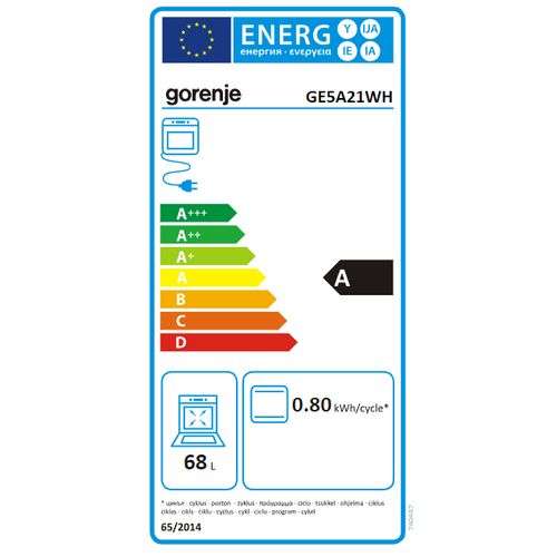 Gorenje štednjak GE5A21WH slika 7