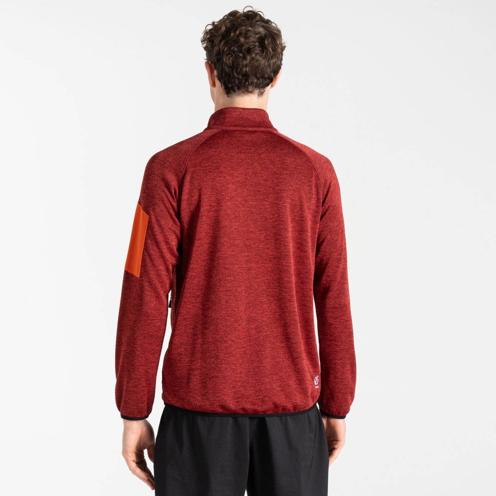 Dare2B Muški duks na kopčanje Distinctly Torrek Fleece, Danger Syrah/Cinnamon Red slika 5
