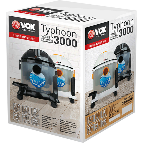 Vox Typhoon 3000 crni, usisivač sa posudom za suvo i mokro usisivanje, 2800 W slika 3