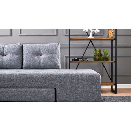 Atelier Del Sofa Kutna garnitura na razvlačenje, Sivo, Manama Corner Sofa Bed Left - Grey slika 3