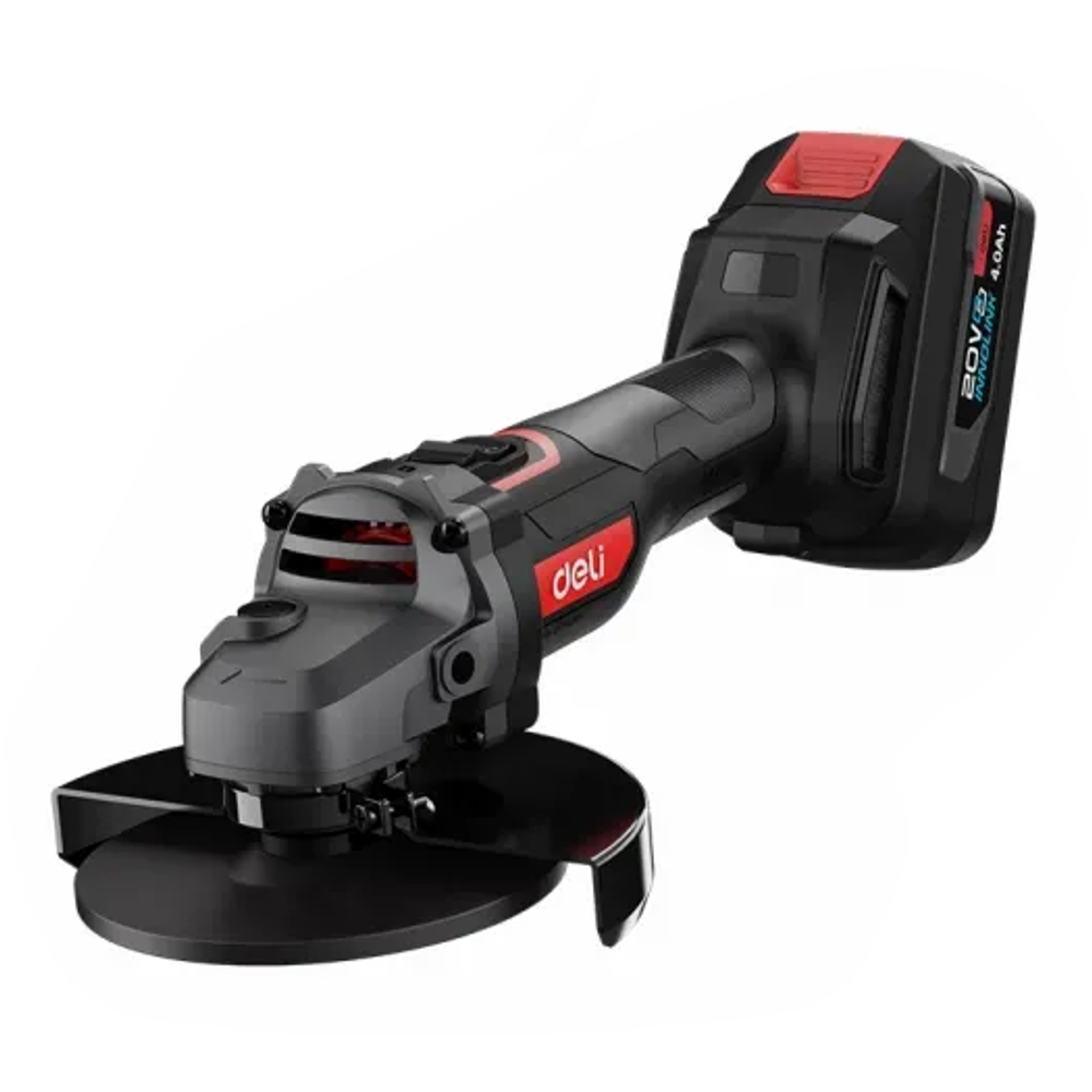 Deli Aku ugaona brusilica 115mm 20V 4Ah, Supreme, EDE-JM20-3D4 slika 1