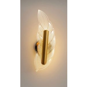 Zidna Lampa BRZ-343409 - Zlatna i Prozirna
