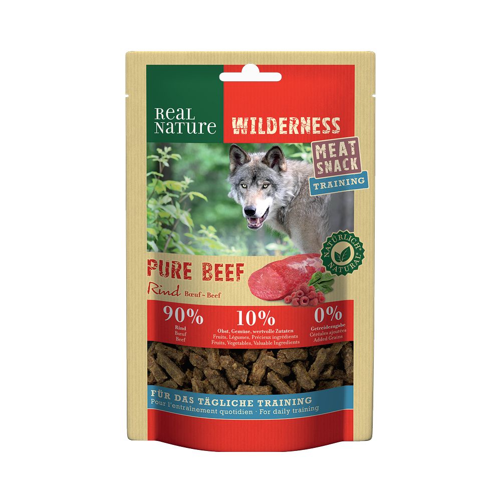 Real Nature poslastica za pse Wilderness Meat Snack Soft Training govedina 150 g slika 1