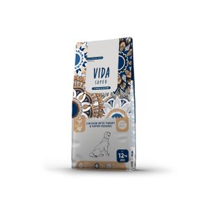 VIDA SUPER Suva hrana za odrasle pse srednjih i velikih rasa od piletine sa ćuretinom i super veggies, 12 kg