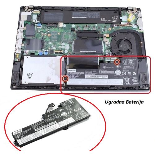 Baterija za laptop Lenovo ThinkPad T480 T470 A475 A485 - ugradna slika 3