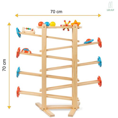 Lulilo drvena staza za lopte 70cm XXL slika 7