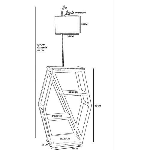 Sembol Ceviz Lambader Silindir Hardal Abajurlu Yellow Floor Lamp slika 4