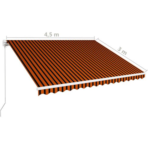 Tenda na ručno uvlačenje 450 x 300 cm narančasto-smeđa slika 12