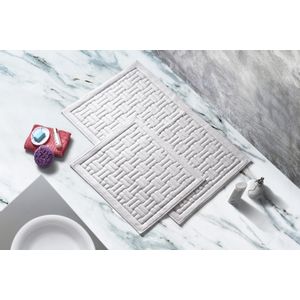 COTTONKT000010 Cream Bathmat Set (2 Pieces)