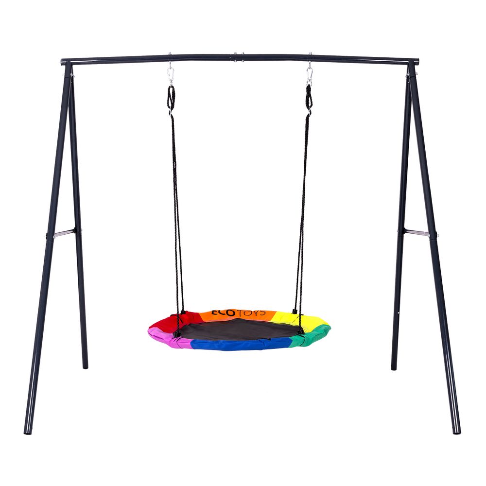 ECOTOYS vrtna dječja ljuljačka „ gnijezdo” 100 cm s čeličnim okvirom slika 3